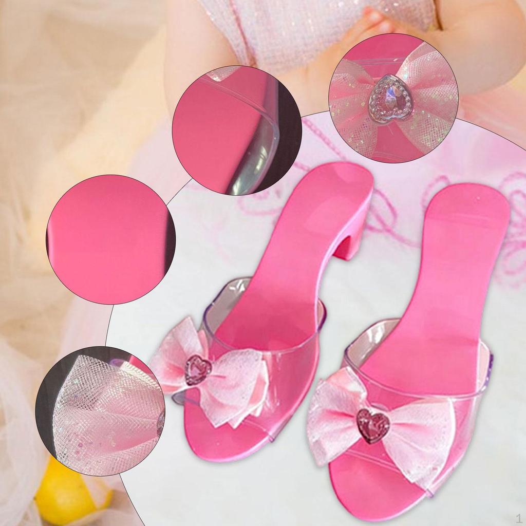 Jelly Sandals Kids Heels Cosplay Collector,Pretend Play,Fashion,Dress up Princess Shoe Slip on