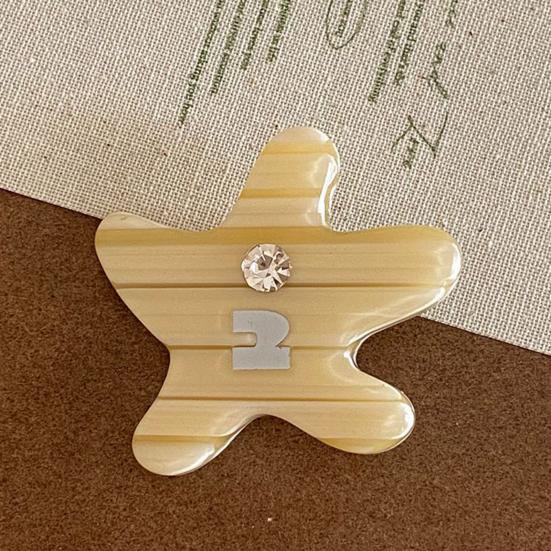Girl Hairpin Acetic Acid Starfish Shape Hair Clip Stable Anti-Slip Design Side Bang Hair Pin Lightweight Hair Accessory