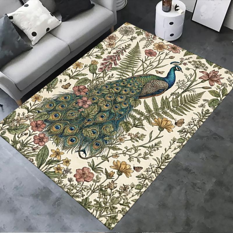 2025 New Peacock Carpet Rug for Living Room Bedroom Home Sofa Decoration,Kids play Non-slip Floor Mat121