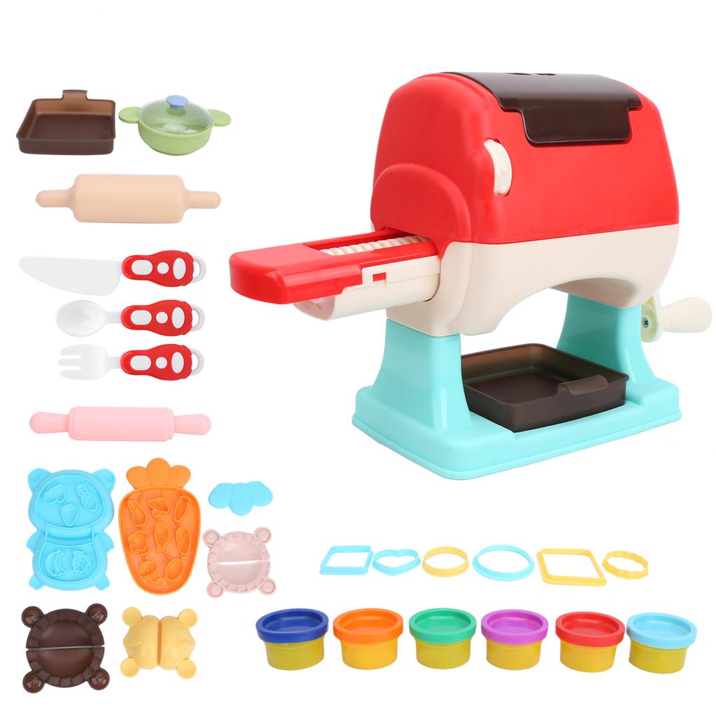 Noodle Machine Toy Manual Kid Color Clay Set Plasticene Mold Kitchen Play House Toys