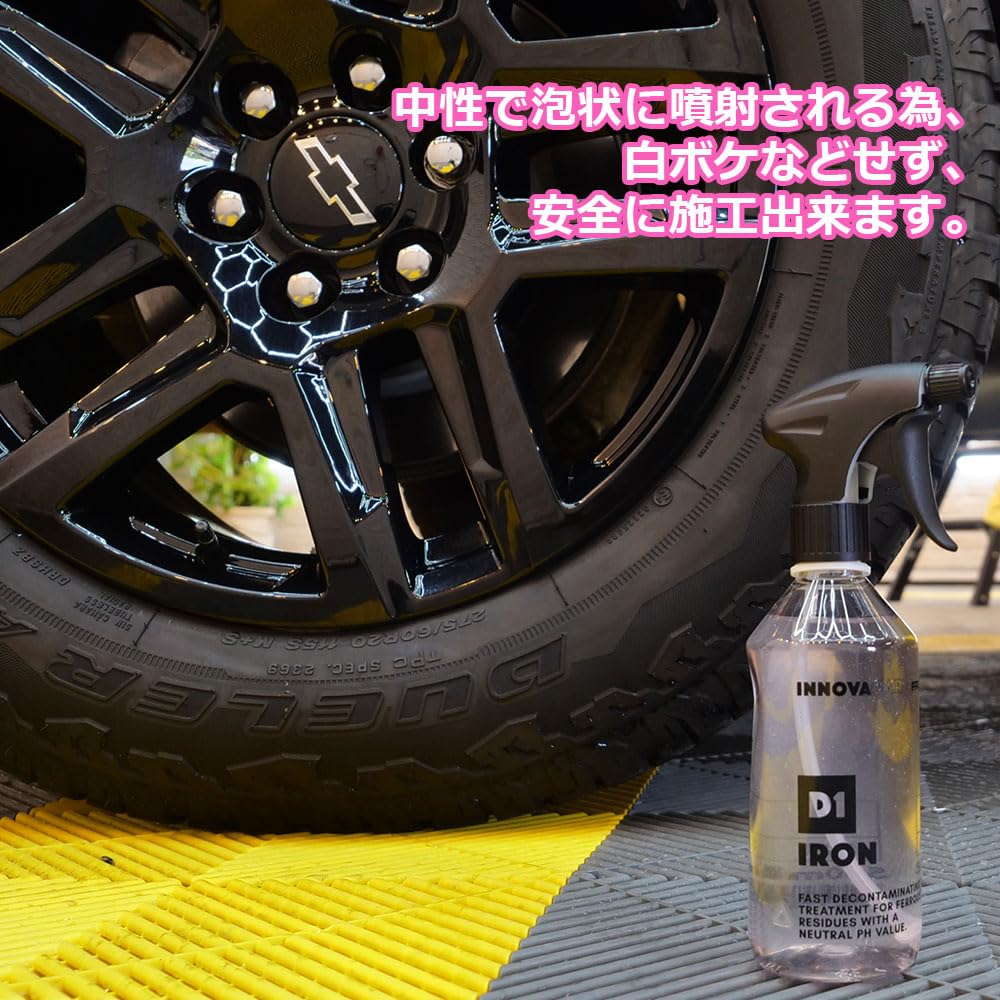 INNOVACAR D1 IRON Neutral Iron No Ammonia Leaves a Clean Suitable for All Exterior Inovacar D1 Iron Polishing Polish Car Car 500ml Remover, Odor,