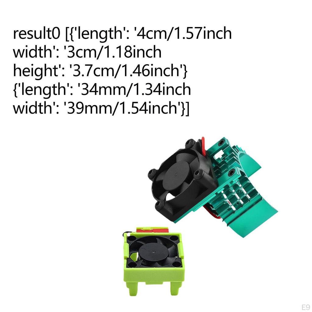 1/10 RC Car ESC Cooling Fan and Motor Set Aluminum Alloy High Performance Direct Replaces