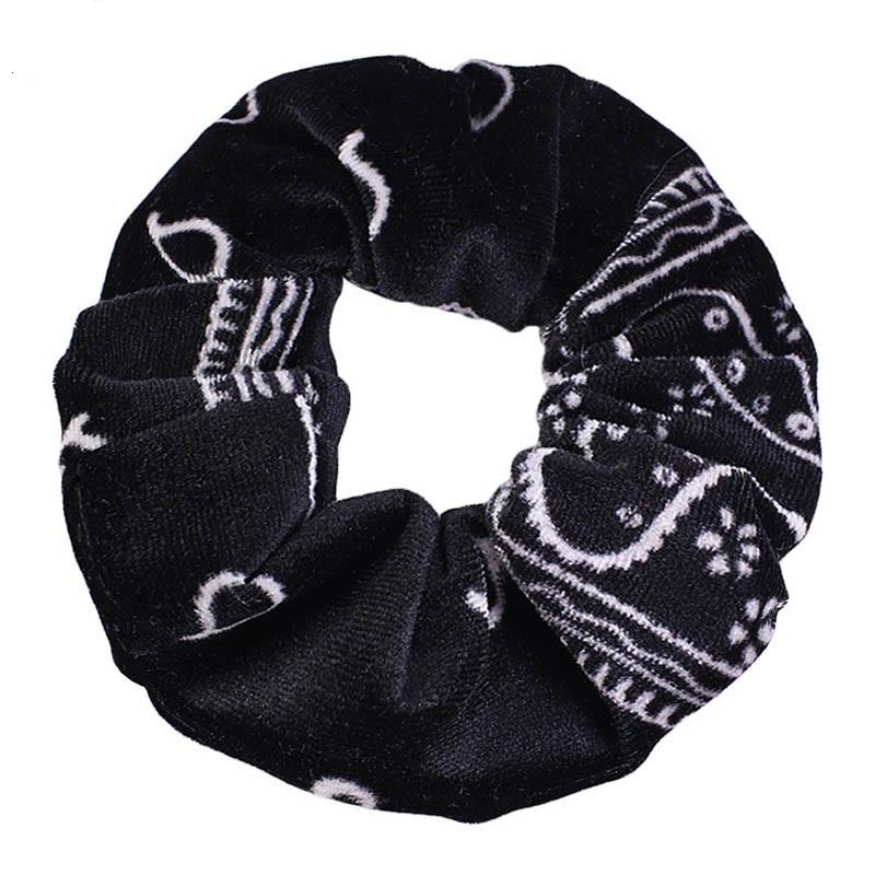 2PCS  Korean Velvet Diam12CM Scrunchies Paisley Hair Scrunchy Hair Ties Accessories Elastic Hair Bands