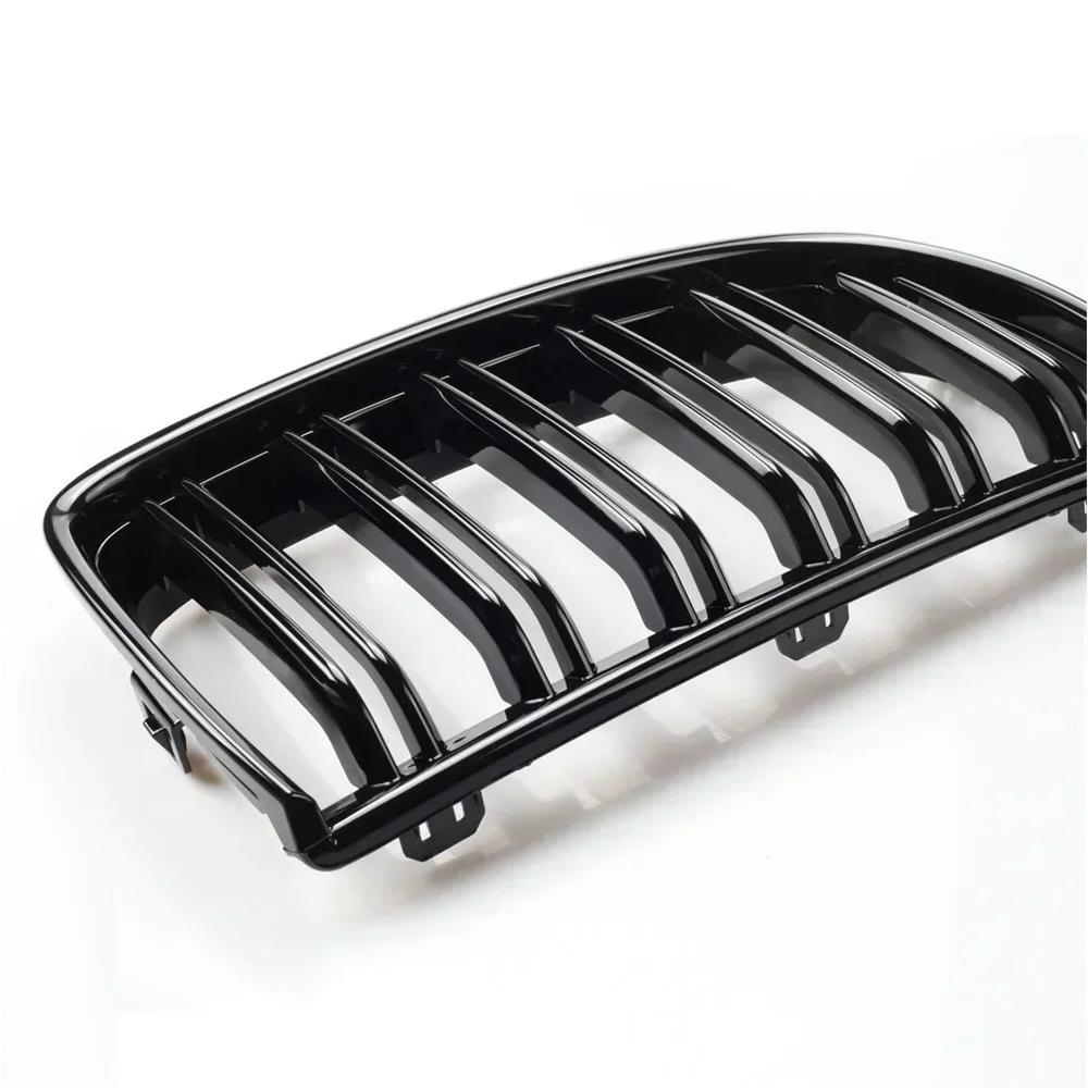 For BMW E90 E91 M Grill Car Front Grille Kidney Double Slat Gloss Black 3 Series 323I 328I 335I 330I 325I 2005-2008 ABS Grilles