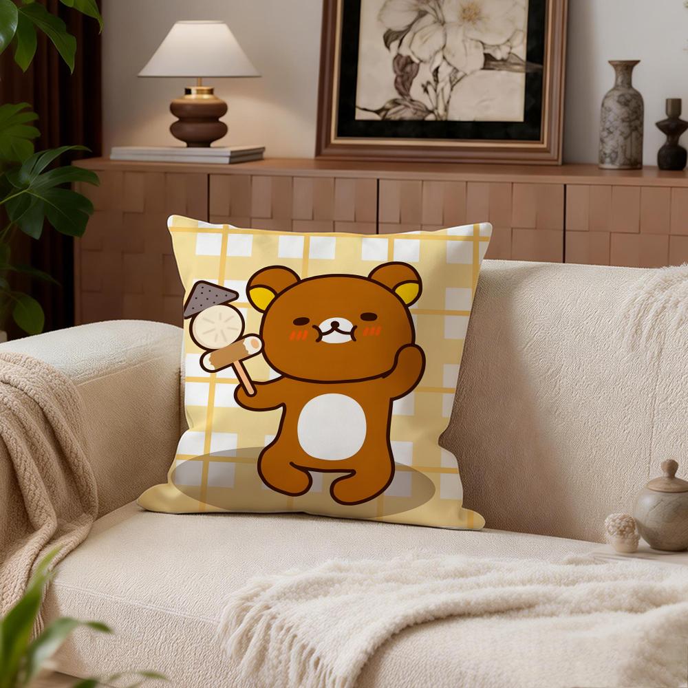 Cute Rilakkuma Cushion Cover Cushion Cover Set 4Pcs 50x50 45x45 40x40 Pillowcase Decorative Sofa Home Decor