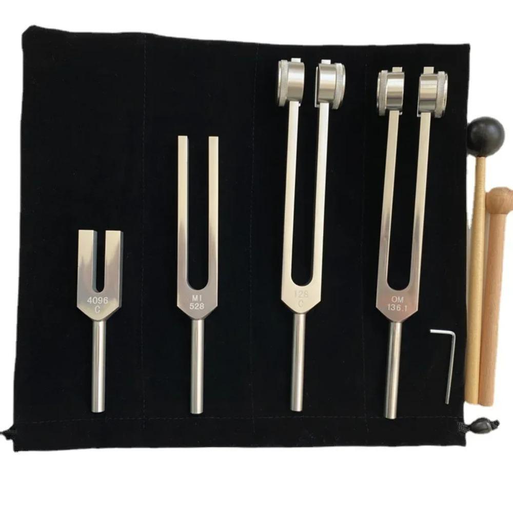 Colorful Tuning Fork Set Aluminum Tuning Forks Healing Therapeutic Musical Instrument Percussion