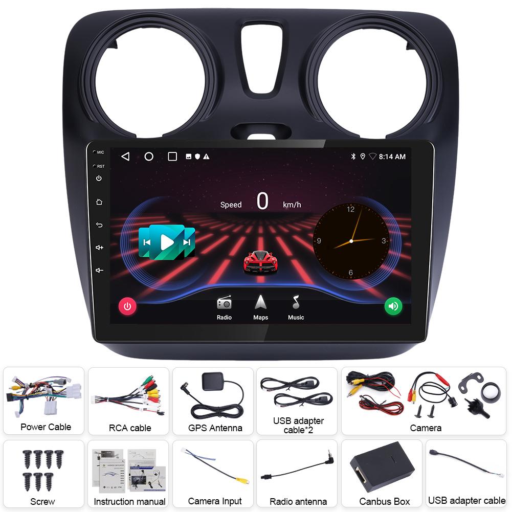 Navigation System, compatible with 2012–2020 Renault/Dacia Dokker and Lodgy, Android 15, 9-inch , built-in CarPlay and Android Auto, 2+32GB