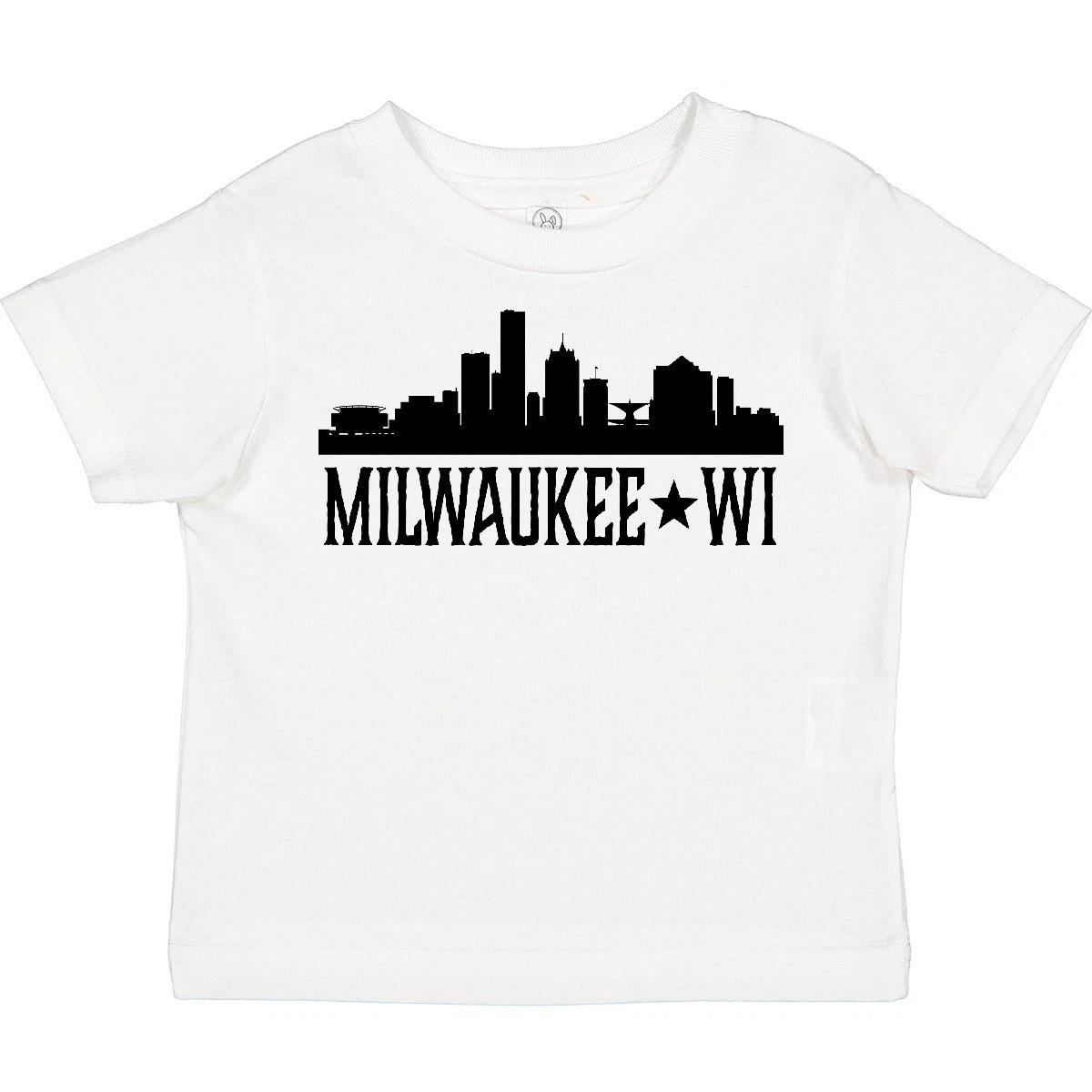 Inktastic Milwaukee Wisconsin City Skyline Toddler T-Shirt Silhouette Vacation 120