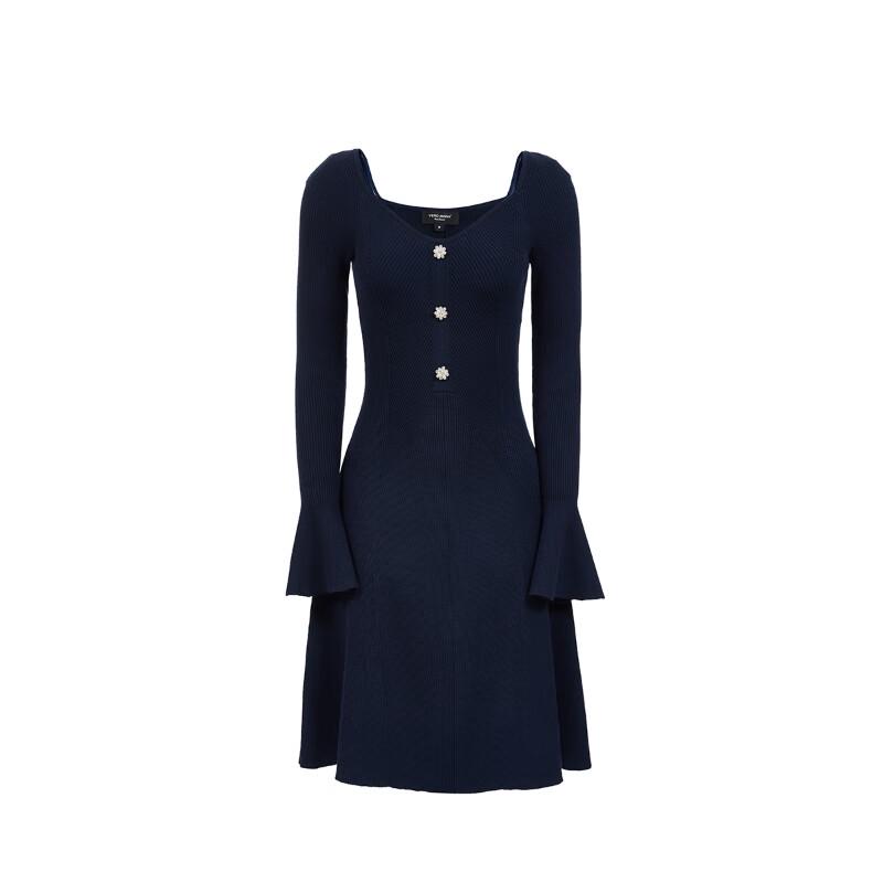 VEROMODA Elegant Flare Sleeve A-Line Knit Dress