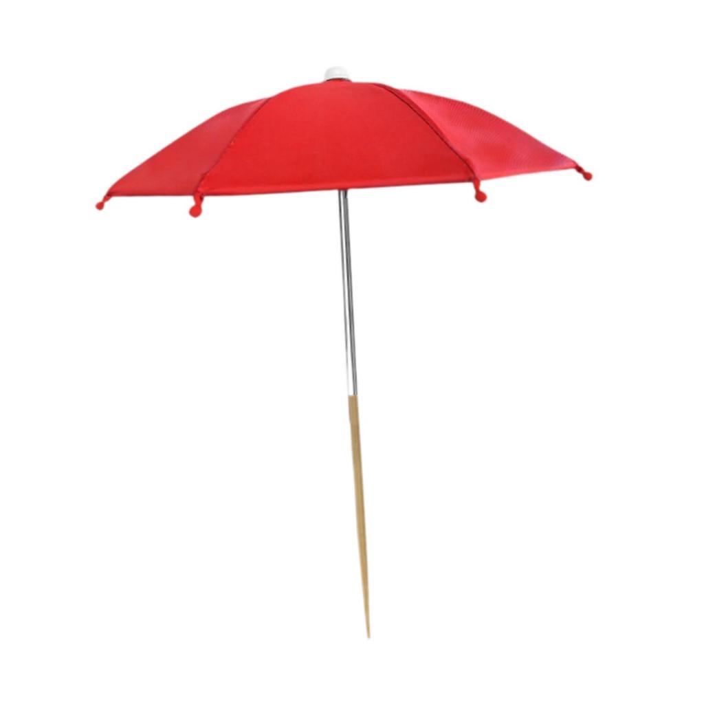 Plant Umbrella with Steel Frame Protection Weatherproof Shade Parasol for Patio Potted Flowers