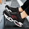 Men's Shoes Black Red Cushion Elastic Fashion Casual Shoes Winter Outdoors Cotton Shoes Warm Waterproof Antiskid Plush Sneakers