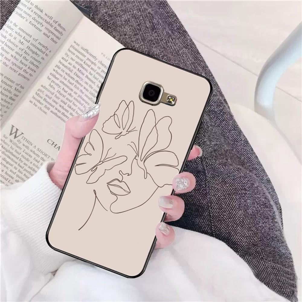 Art Line Face women Etui na telefon dla Samsung A 10 11 12 13 20 21 22 30 31 32 40 51 52 53 70 71 72 73 91 13 skorupa
