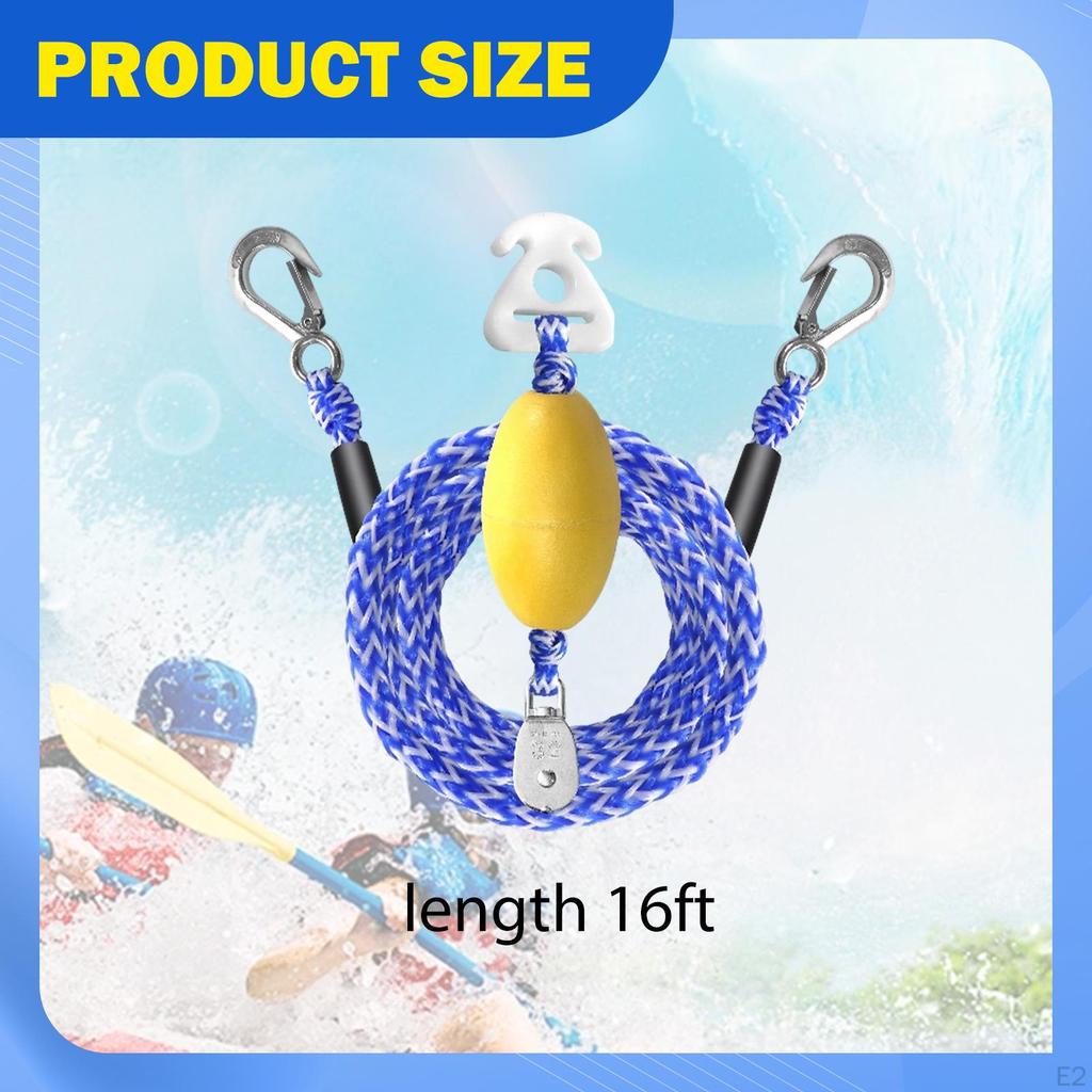 Boat Tow Harness for Tubing Towing Connection with Steel Hooks 16 ft Length Towable Connector Kayak