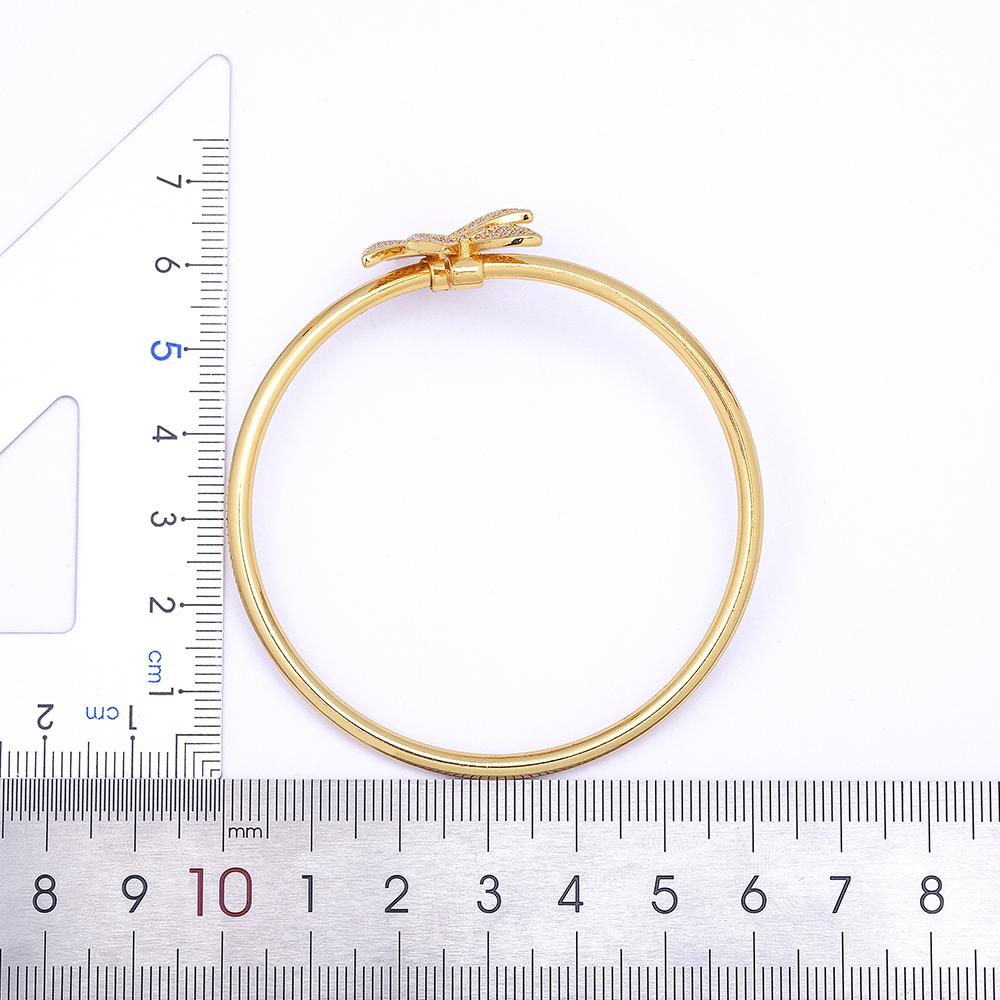 Hot Sale European American New Exaggerated Fashion Butterfly Copper Cubic Zirconia Gold Plated Adjustable Open Bangles Gift
