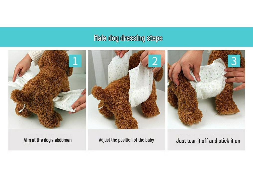 Disposable Male Dog Diapers for Teddy, Bichon Frise, and More - Pet Sanitary Underwear