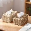 Decoration Woven Tissue Box Handmade Tissue Paper Container  Living Room