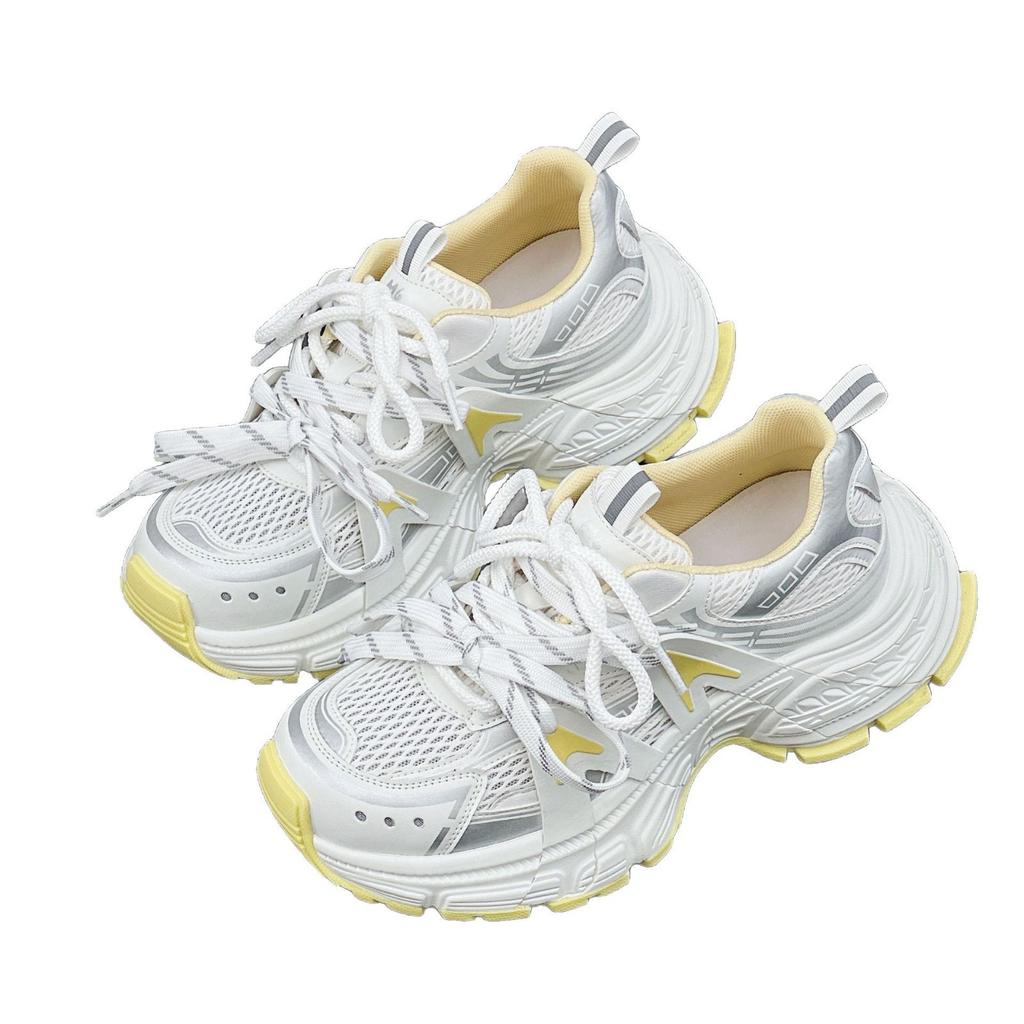 Thick-soled straps spider dad shoes women's spring new casual sports breathable mesh single shoes