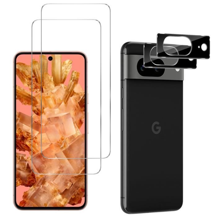 Protection d'écran et caméra - Phonillico - Google Pixel 8 - Pack 2 - Verre trempé - Résistant aux rayures