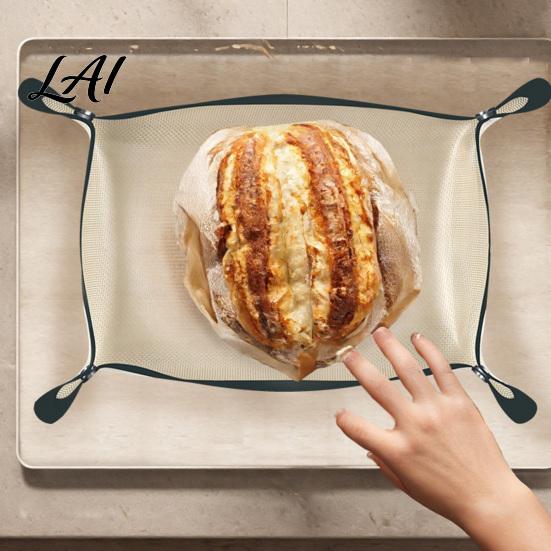 Baking Mats with Snap Buttons Transformable Snap‑Up Silicone Mat Multi‑Purpose Food Tray Heat‑Resistant Nonstick Pastry Rolling Sheet