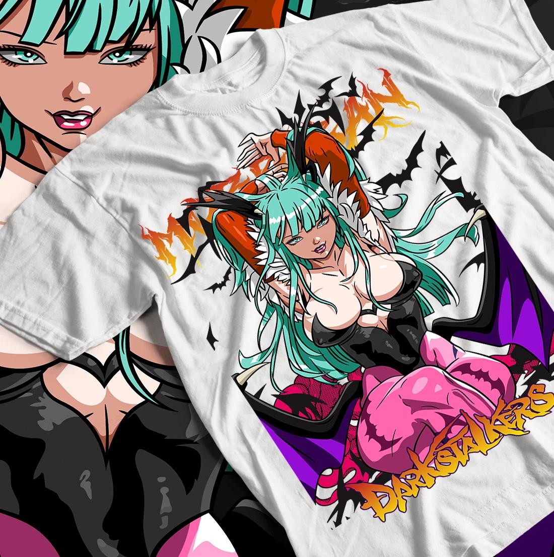 Morrigan Aensland T-shirt, Darkstalkers Tee,Anime Shirt, Waifu Gift, Unisex GIFT 4XL
