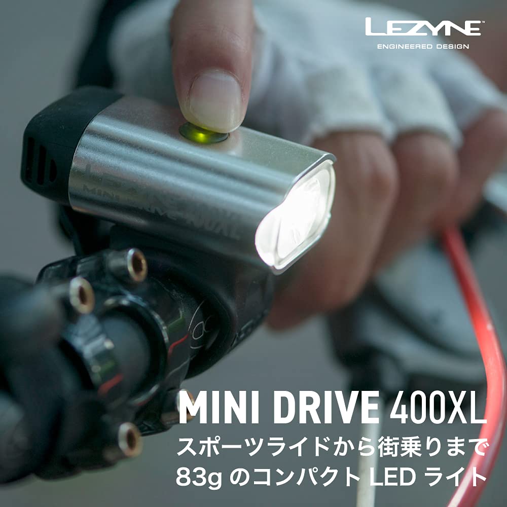 LEZYNE MINI DRIVE 400 Lumens Bicycle LED Front Black Japanese Light, [Official Product]