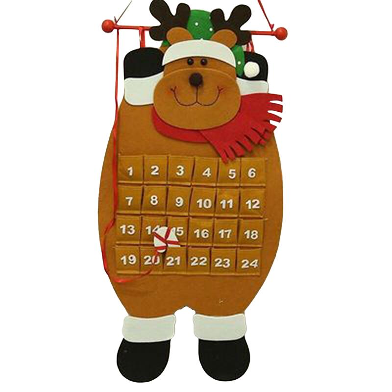 Weihnachtskalender Weihnachtsmann Schneemann Weihnachtsmann Weihnachten Advents-Timer Tür Wand Fenster Weihnachtsdeko Adventskalender Deko