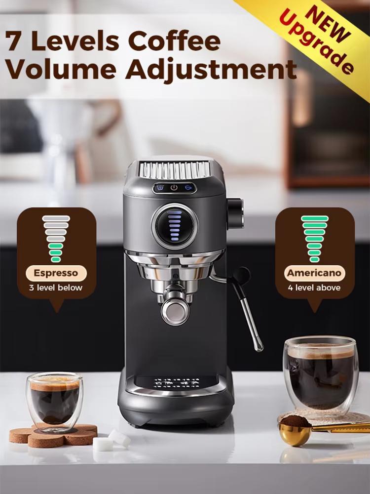 Coffee Machine MK-601F Four In One, Cappuccino Coffee Machine Dolce Gusto Nes Capsule Espresso Machine ESE Pod Grinding Gift for Lover, Dad, Mom