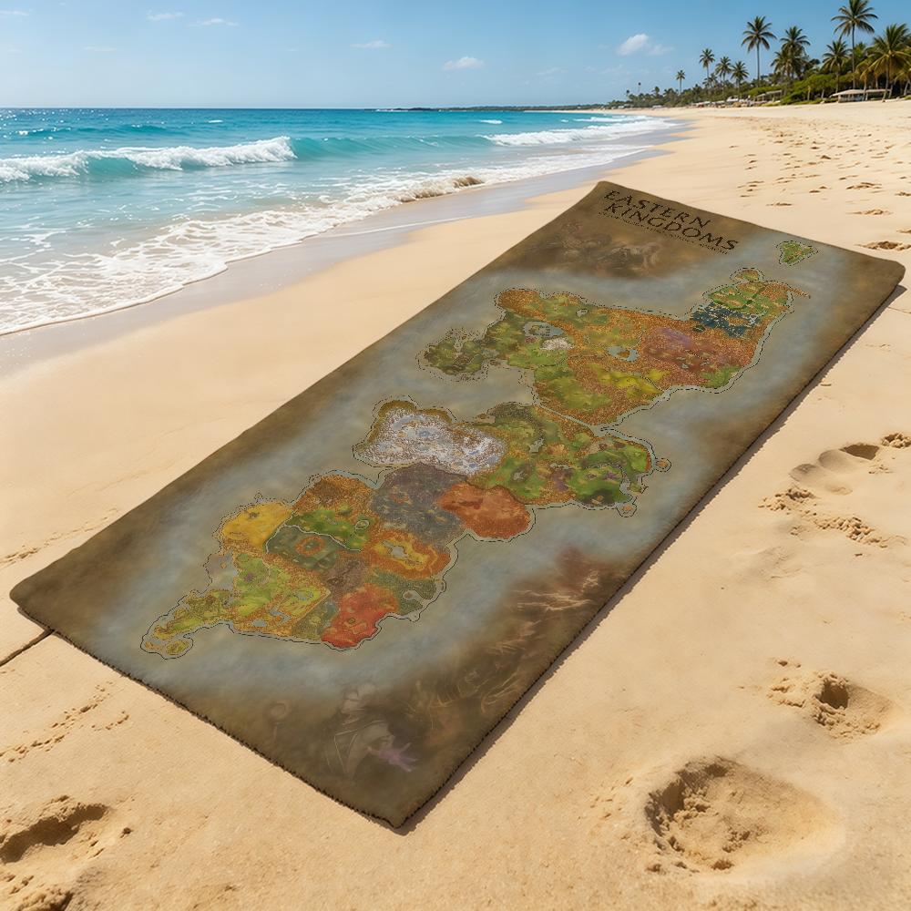 Game W-World of W-Warcraft Towel For Outdoor Camping Beach Towel Super Absorbent Quick-Drying Summer Towel