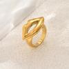 New Style Women's Ring Geometric Lip Design Metal Opening Index Finger Ring Women's Versatile Ring