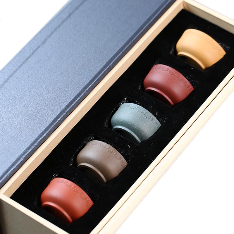 

Tao Ding Xuan Five-Color Auspicious Cloud Purple Clay Teacup Set