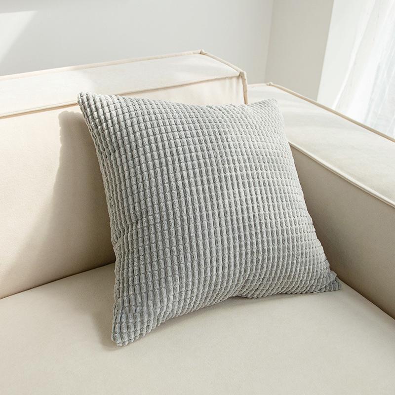 Наволочка с изображением финского мака черно-белая - роскошная подушка для гостиной дивана или кровати 45x45cm Pillowcase Only 1188₽