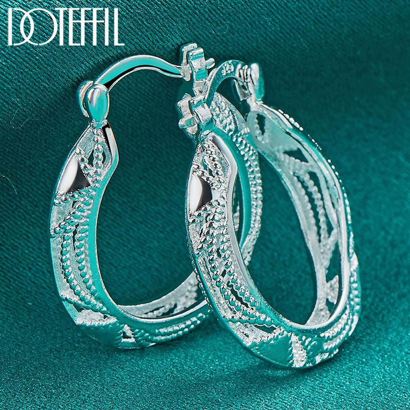 Orecchini Donna Cerchio Argento Sterling 925 - Semplici Ed Eleganti, Regalo Perfetto