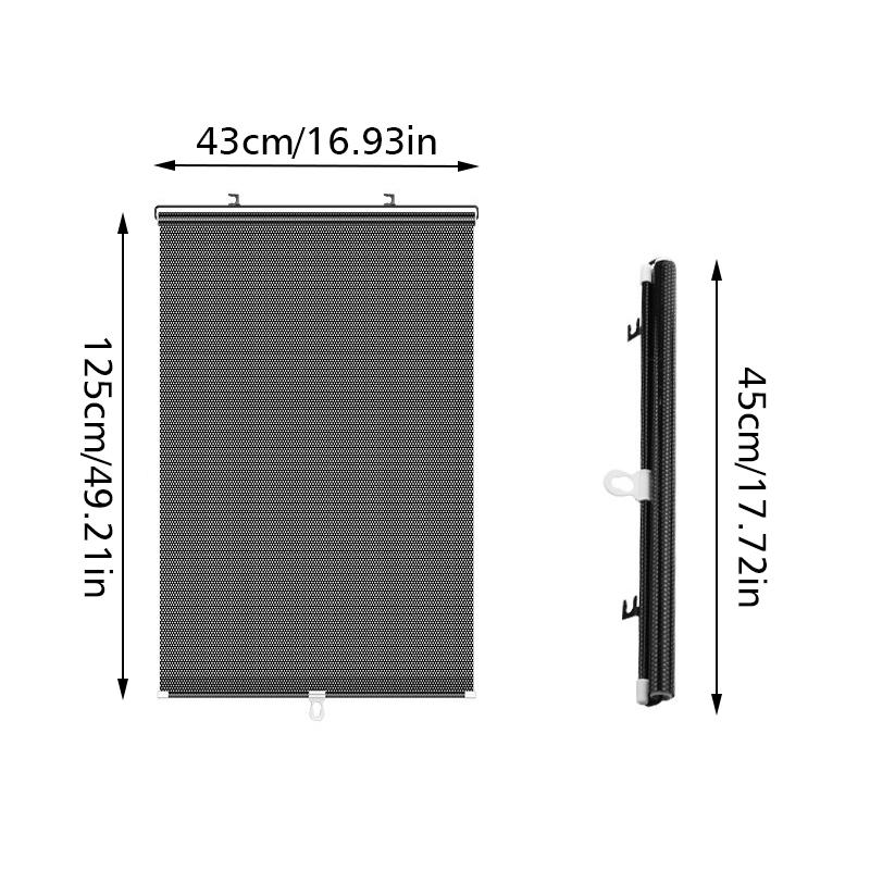 1PC Curtains Multiple Sizes Telescopic Shading Roller Blinds Easy To Install Sunscreen Home Shading Sunshade Durable Summer