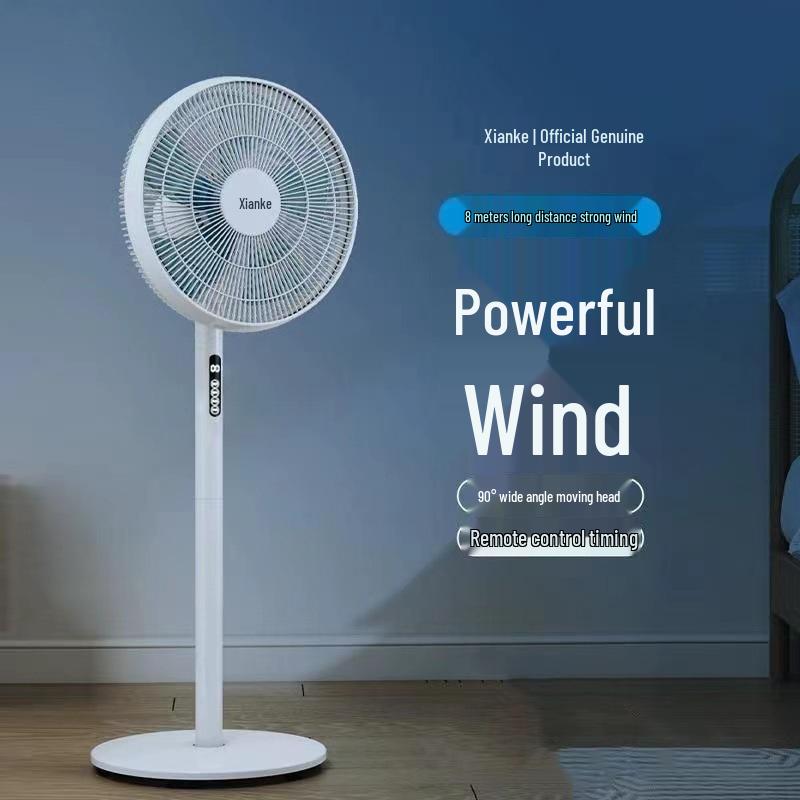 Xianke Ultra-Quiet Floor-Standing Fan with Remote Control for Home, Office, and Dormitory