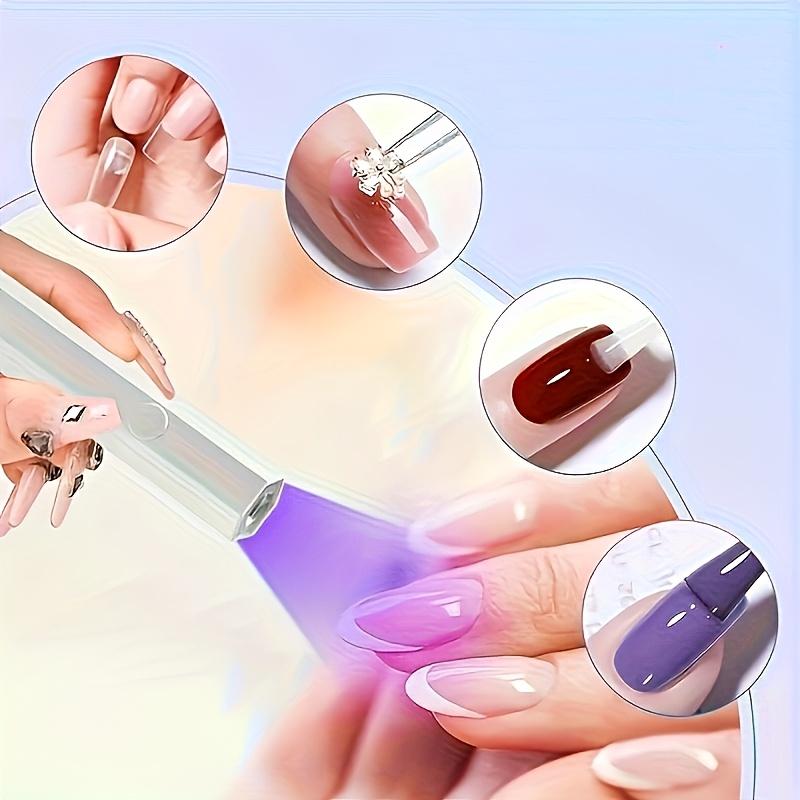 Tragbare Schnelltrocknende Nagellampe, Wiederaufladbare Lichttherapiemaschine für Mani/Pedis Keine Schwärzung der Hände oder Nägel
