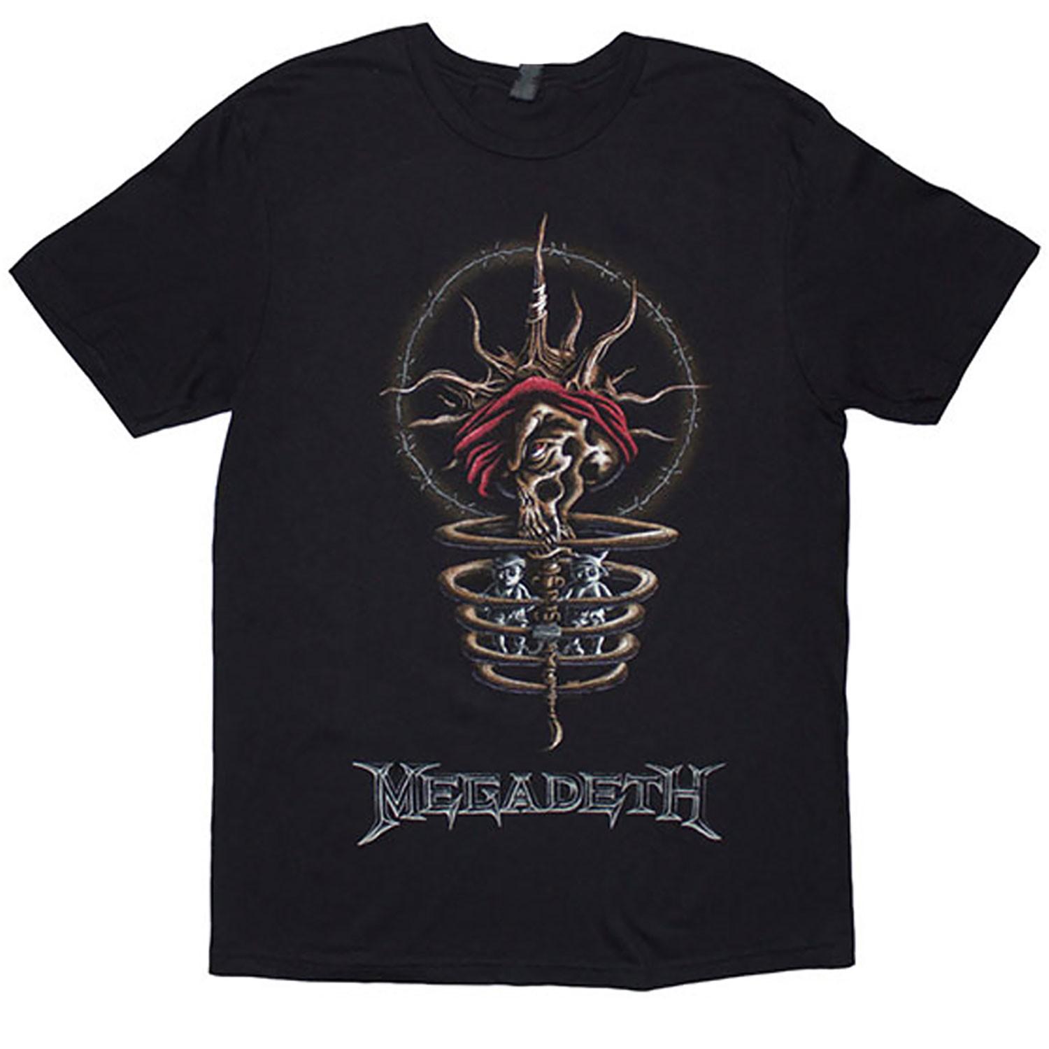 Men s Megadeth Youthanasia 1995 North American Tour T-Shirt Mens Womens Tees Top X Black S