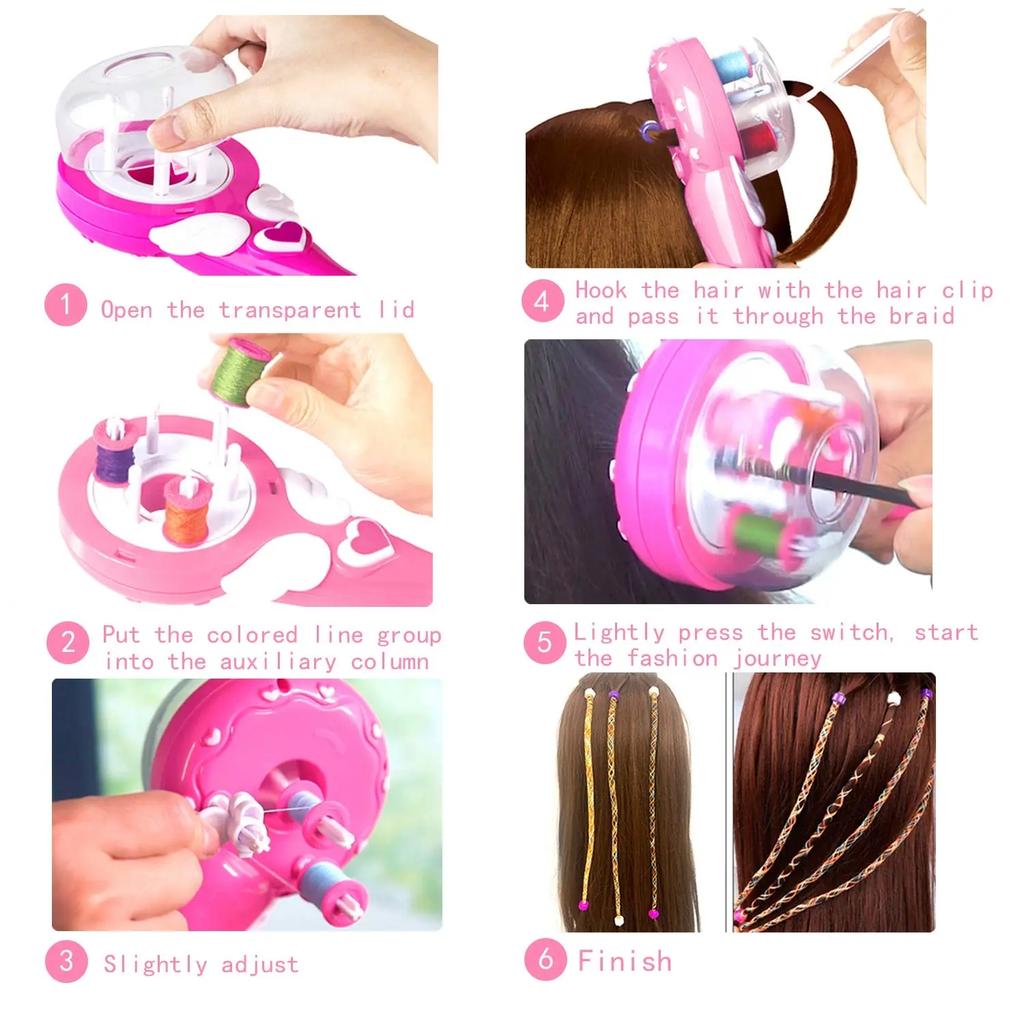 Automatic Hair Braid Kits Electric Children Diy Braiding Hairstyle Twist Machine Hair Styling Tools Makeup Toys For Girls