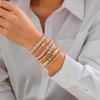 Dia das Mães Conjunto de Pulseiras Carta Dia das Mães, Presentes Versáteis Homenagem Mãe Joias com Contas Mulheres