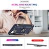 Protective Case - Shockproof - for iPhone 13 Pro - Midnight Blue - Magnetic Stand - 2 Tempered Glass Films