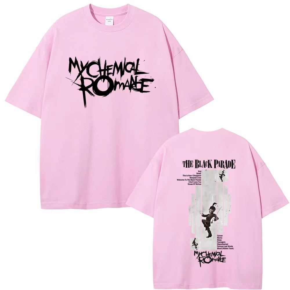 My Chemical Romance Album Graphics Cotton Shirt Men Retro Fashion New Summer Hip Hop Unisex Short Sleeve Loose Tshirt Fan Gift