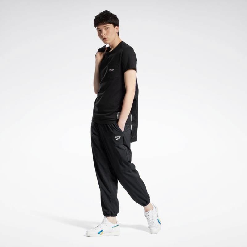 Reebok Classic Logo Retro Comfortable Casual Pants Men Pants Black GV5509