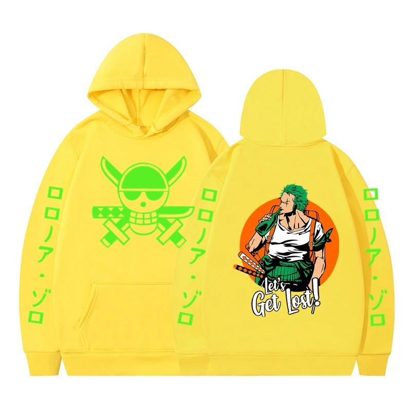 Anime ONE PIECE Men Women Hoodies Autumn Casual Pullover Roronoa Zoro Hoodie Fashion Hip Hop Sweatshirt Clothes