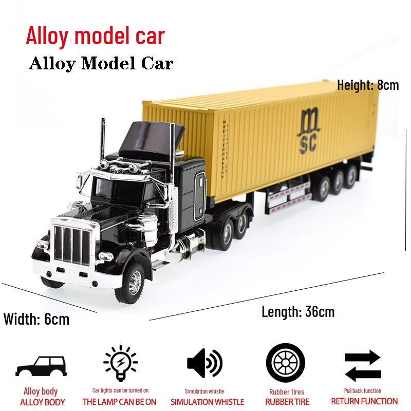 

Игрушечная модель полуприцепа из сплава – Американский грузовик-контейнеровоз