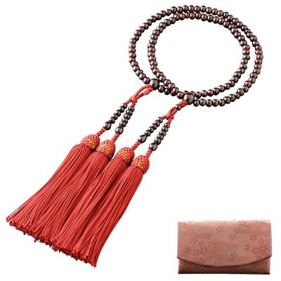 Prayer Beads for Eight Sects Eight Rosewood Official Official Bag Kyoto Prayer Beads (For Sects) Co-tailored (For Women) [Bead