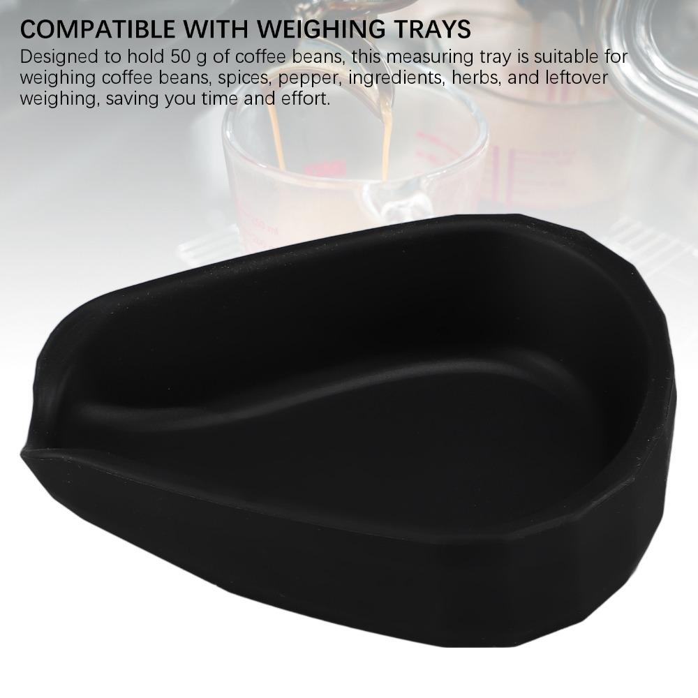 Food Grade Silicone Coffee Bean Dosing Cup Black Single Dosing Tray  For Coffee Beans