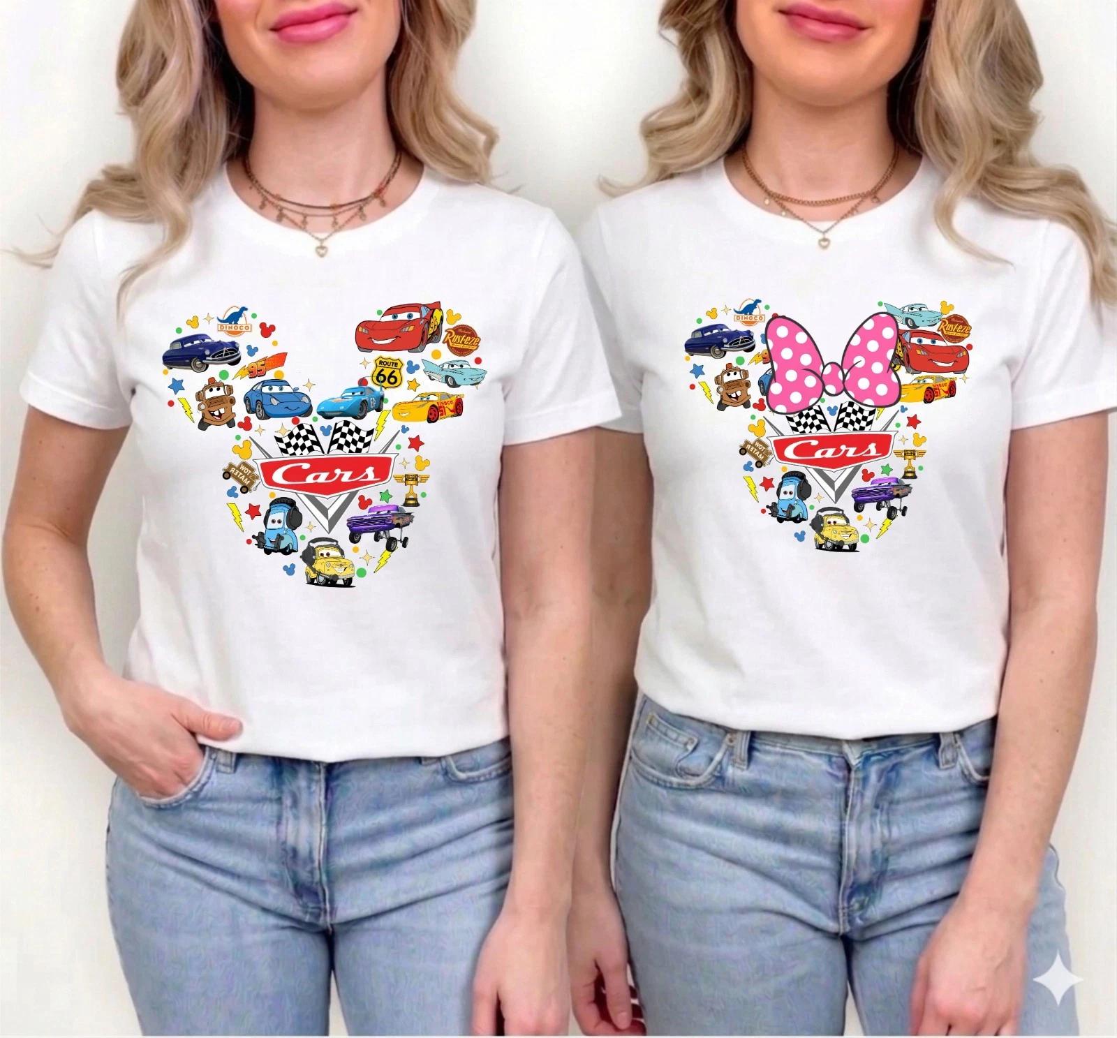Mickey and Minnie Ears T-Shirt, Cars Movie Matching Shirt, Disneyland Couple Top 3XL