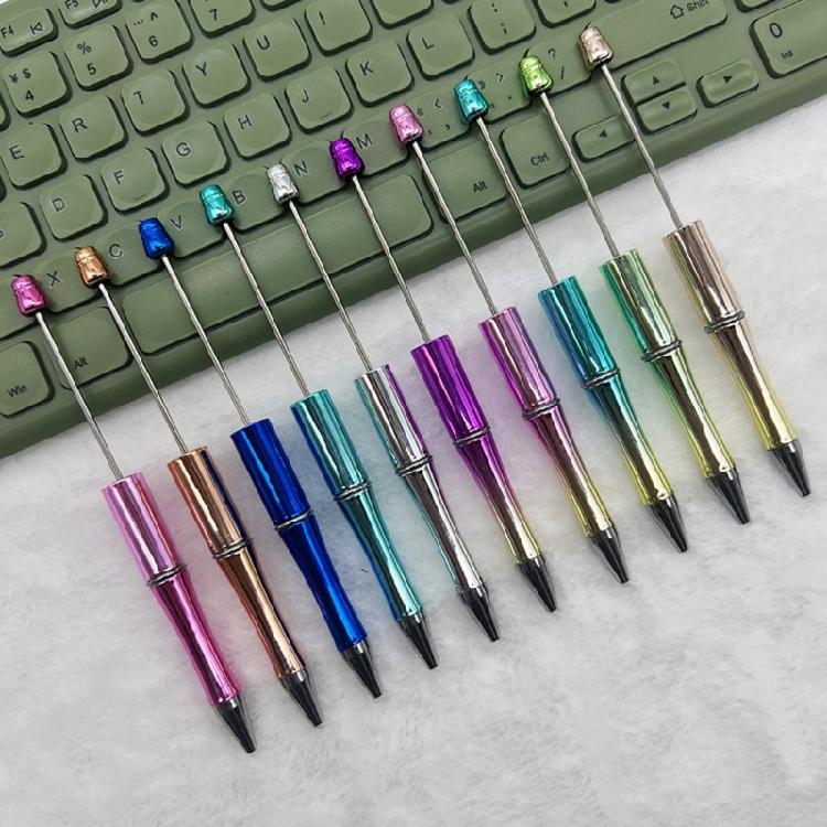 10Pcs Beadable Pen Plastic Bead Pen Ballpoint Pen Cute Pen Boy Girls Pen Gift