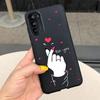 For Moto G52 Case G22 2022 Fashion Girl Flower Pattern Black Silicone Soft Phone Cover For Motorola Moto G52 G52 Cover G42 4G