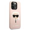 Karl Lagerfeld KLHMP14XSLKHLP iPhone 14 Pro Max 6.7" hardcase light pink/light pink Silicone Karl`s Head Magsafe