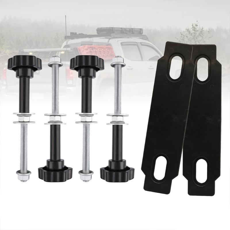 Universal Track Mounting Pins Base Plates Kits For Traction Boards Recovery Tracks with 4.72"-6.69" Hole Spacing